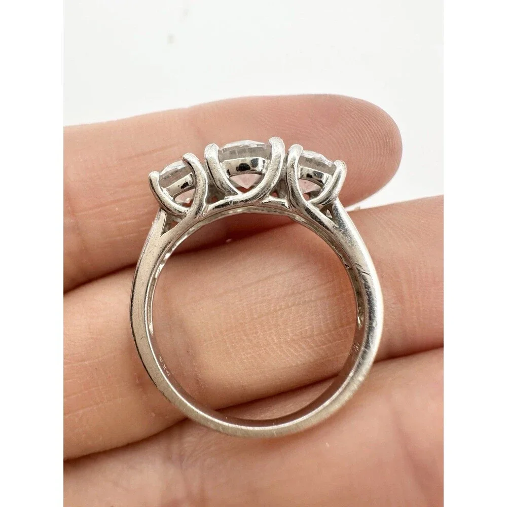 MC 925 Sterling Silver C Z Engagement Wedding Ring Size 6